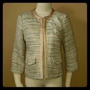 Cream Tweed Blazer by "View"